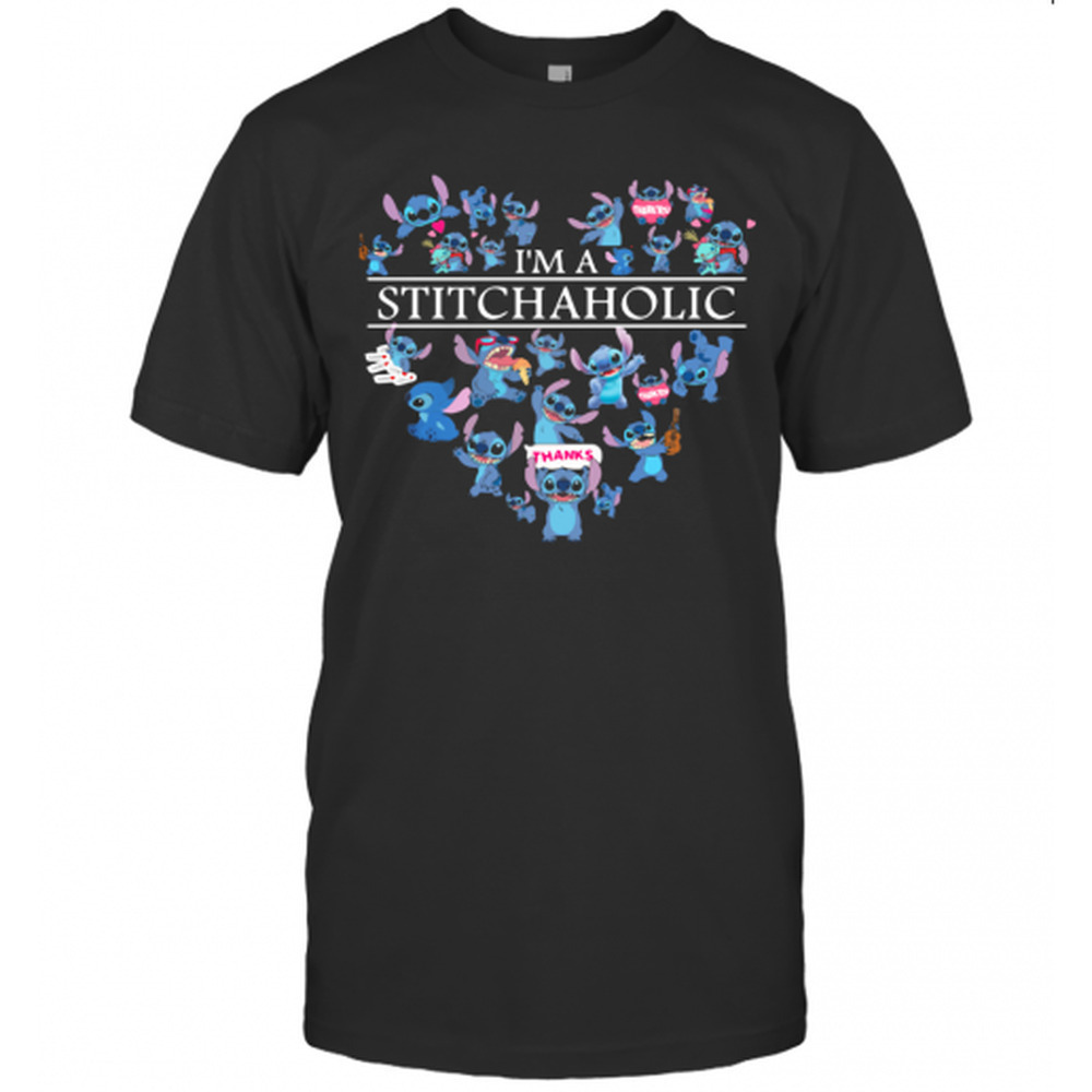 Im A Stitch Aholic Heart Funny Sewing Hobby Graphic T-Shirt